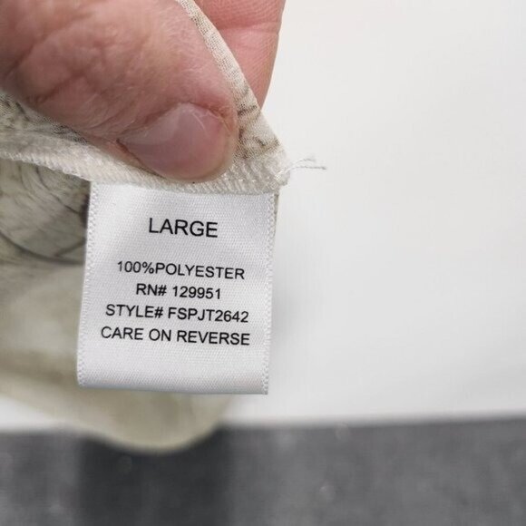 French Bazaar Womens Wearable Art Tunic Top Large Tree Print Embellished Casual - Picture 7 of 9